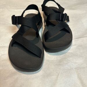 Chaco Black Adventure Sandals with Adjustable Straps